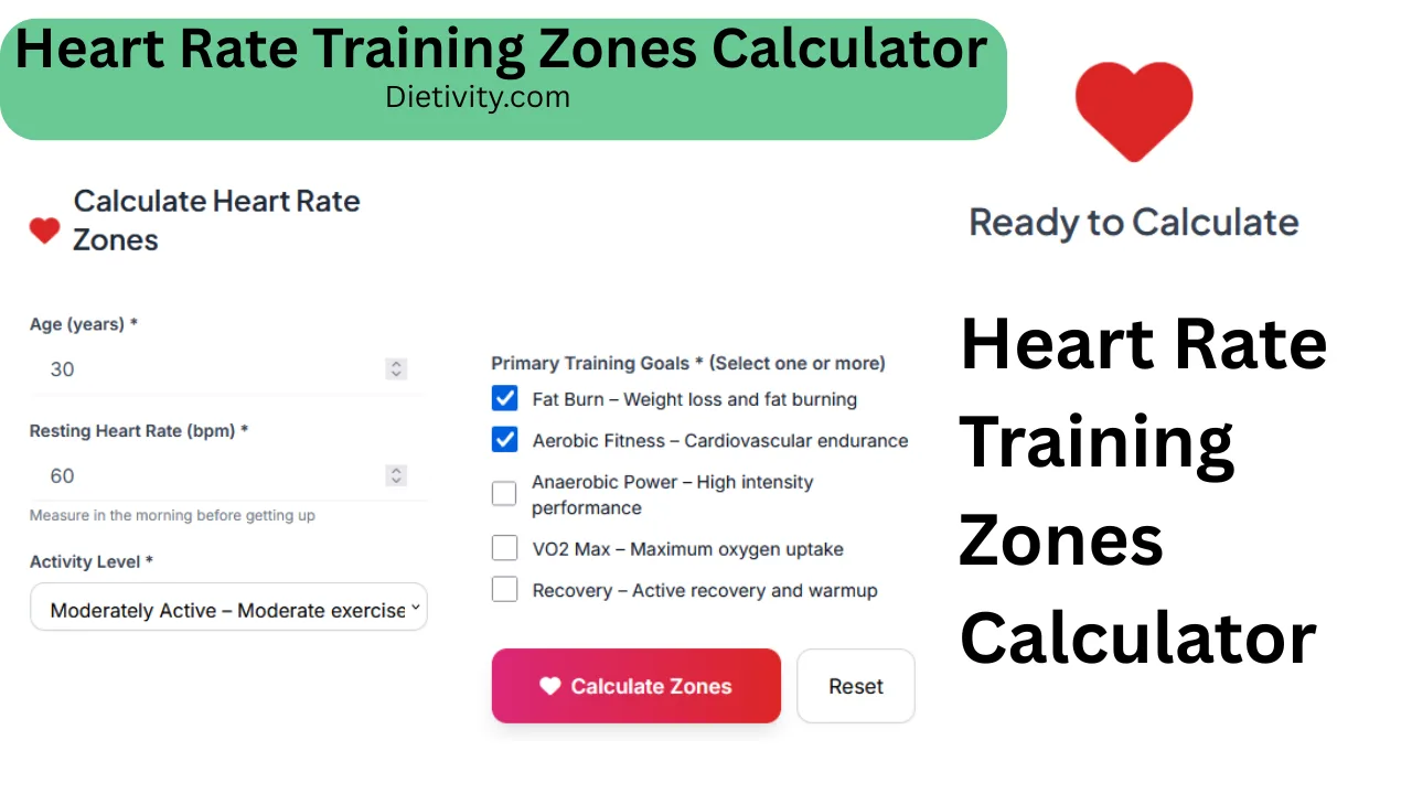 Heart Rate Training Zones Calculator